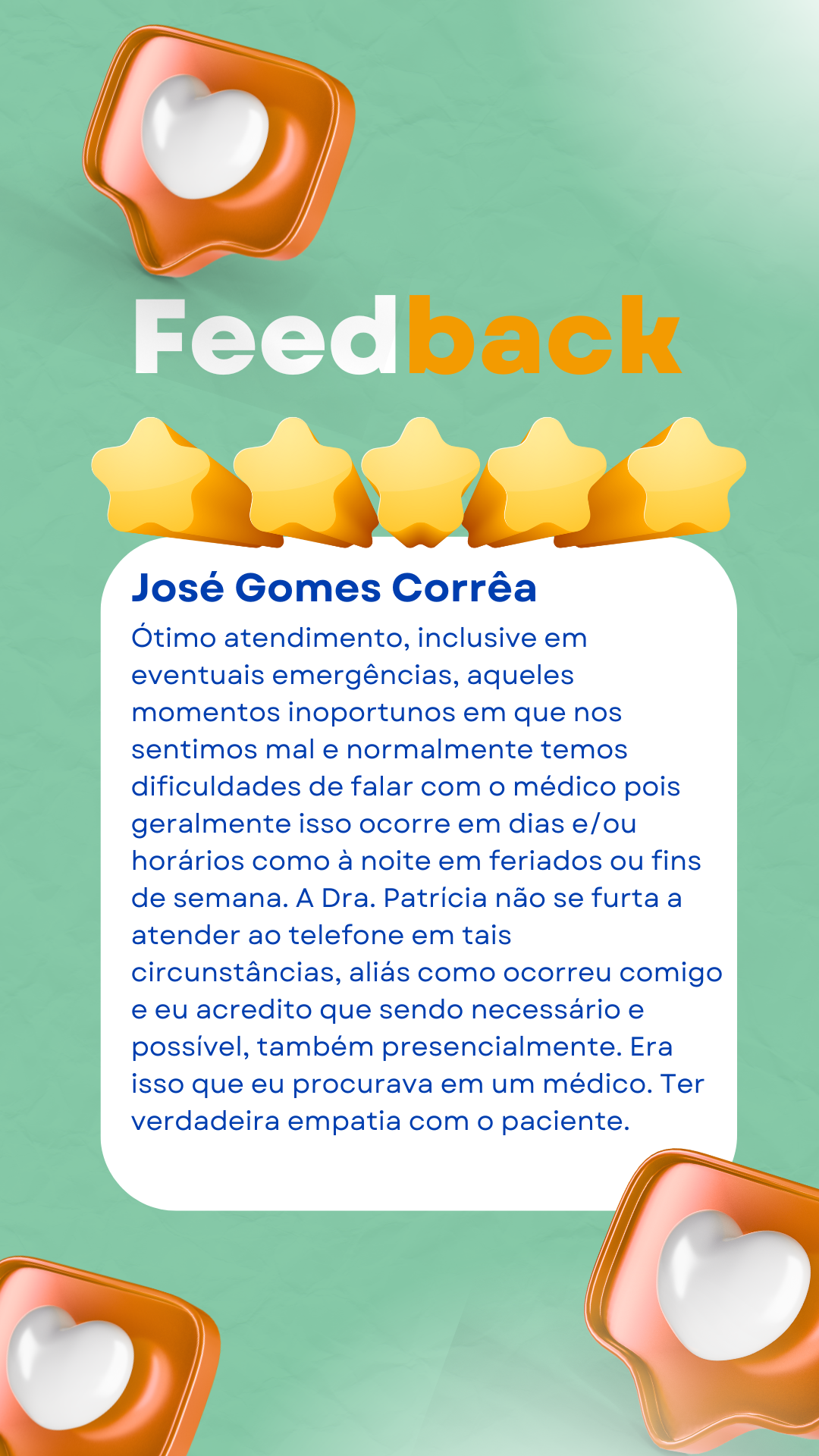 Feedback Jose Gomes Correa